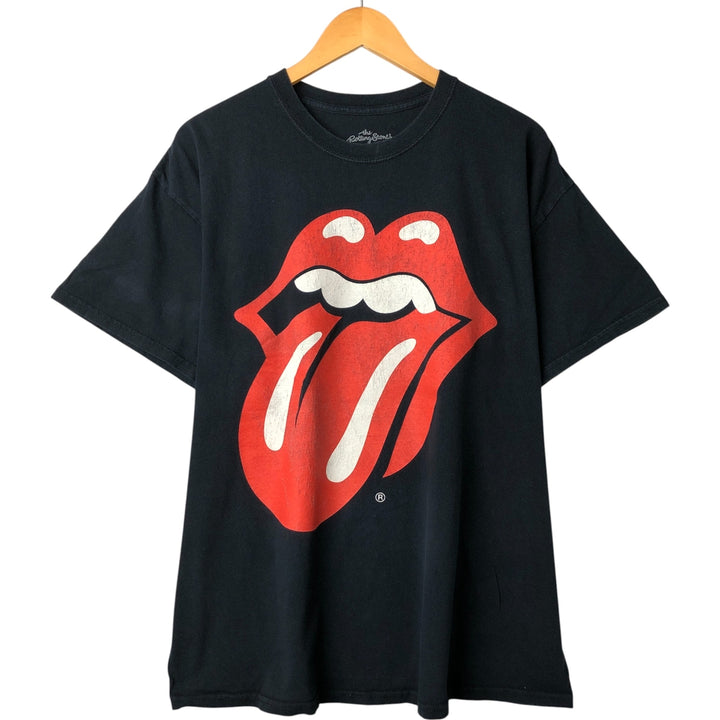 THE ROLLING STONES Band T-shirt, Men's XL size cotton black type Vintage Second Hand