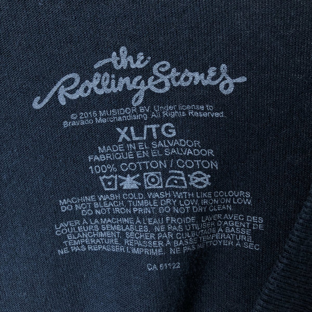 THE ROLLING STONES Band T-shirt, Men's XL size cotton black type Vintage Second Hand