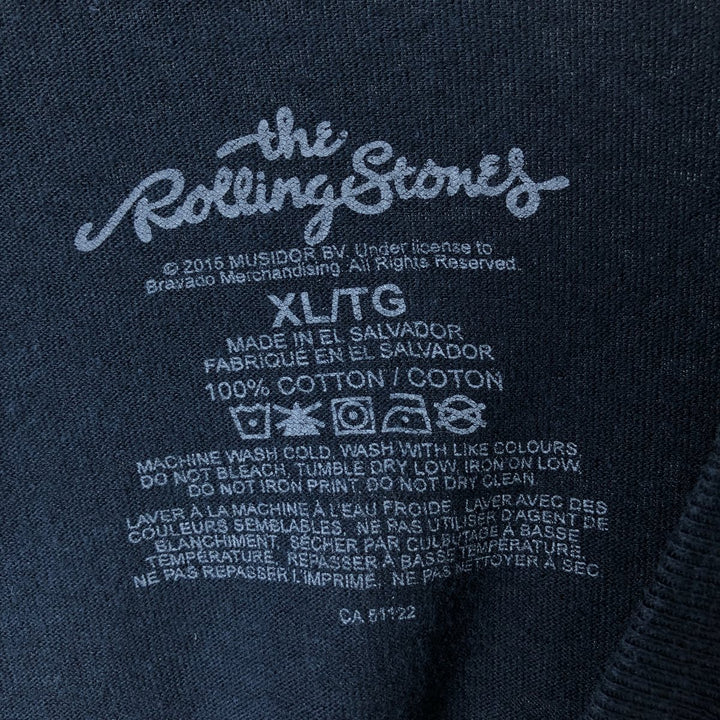 THE ROLLING STONES Band T-shirt, Men's XL size cotton black type Vintage Second Hand