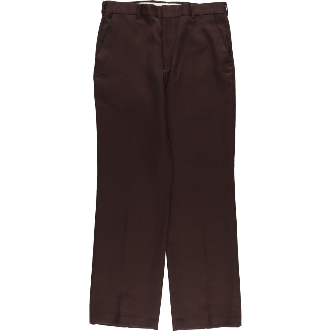 70'S COMFORT ACTION All Seasons SUPER STRETCH Wool Pants Slacks Made in USA Men's W32 Vintage unknown brown type Vintage Second Hand