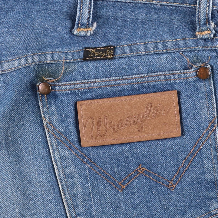 70s~80'S Wrangler Cut-off Denim Shorts, Made in USA, Men's, W30, Vintage unclear blue type Vintage Second Hand