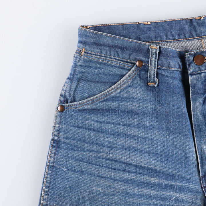 70s~80'S Wrangler Cut-off Denim Shorts, Made in USA, Men's, W30, Vintage unclear blue type Vintage Second Hand