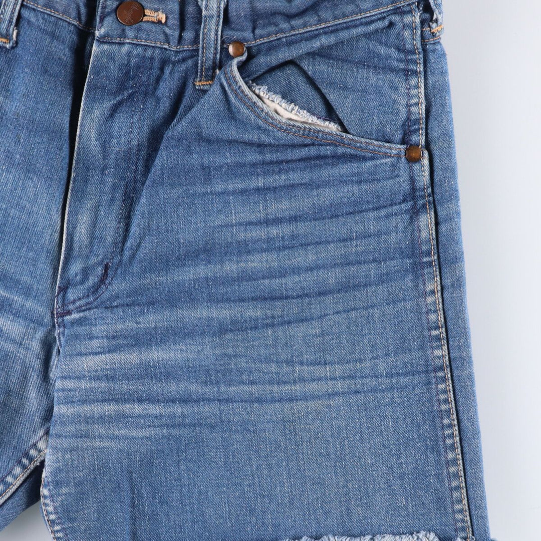 70s~80'S Wrangler Cut-off Denim Shorts, Made in USA, Men's, W30, Vintage unclear blue type Vintage Second Hand