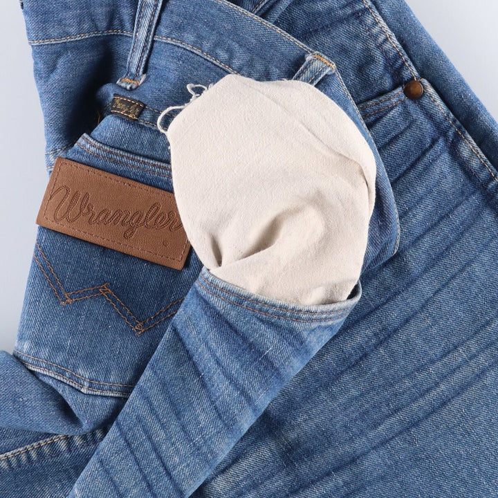 70s~80'S Wrangler Cut-off Denim Shorts, Made in USA, Men's, W30, Vintage unclear blue type Vintage Second Hand