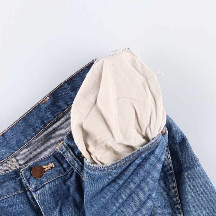 70s~80'S Wrangler Cut-off Denim Shorts, Made in USA, Men's, W30, Vintage unclear blue type Vintage Second Hand