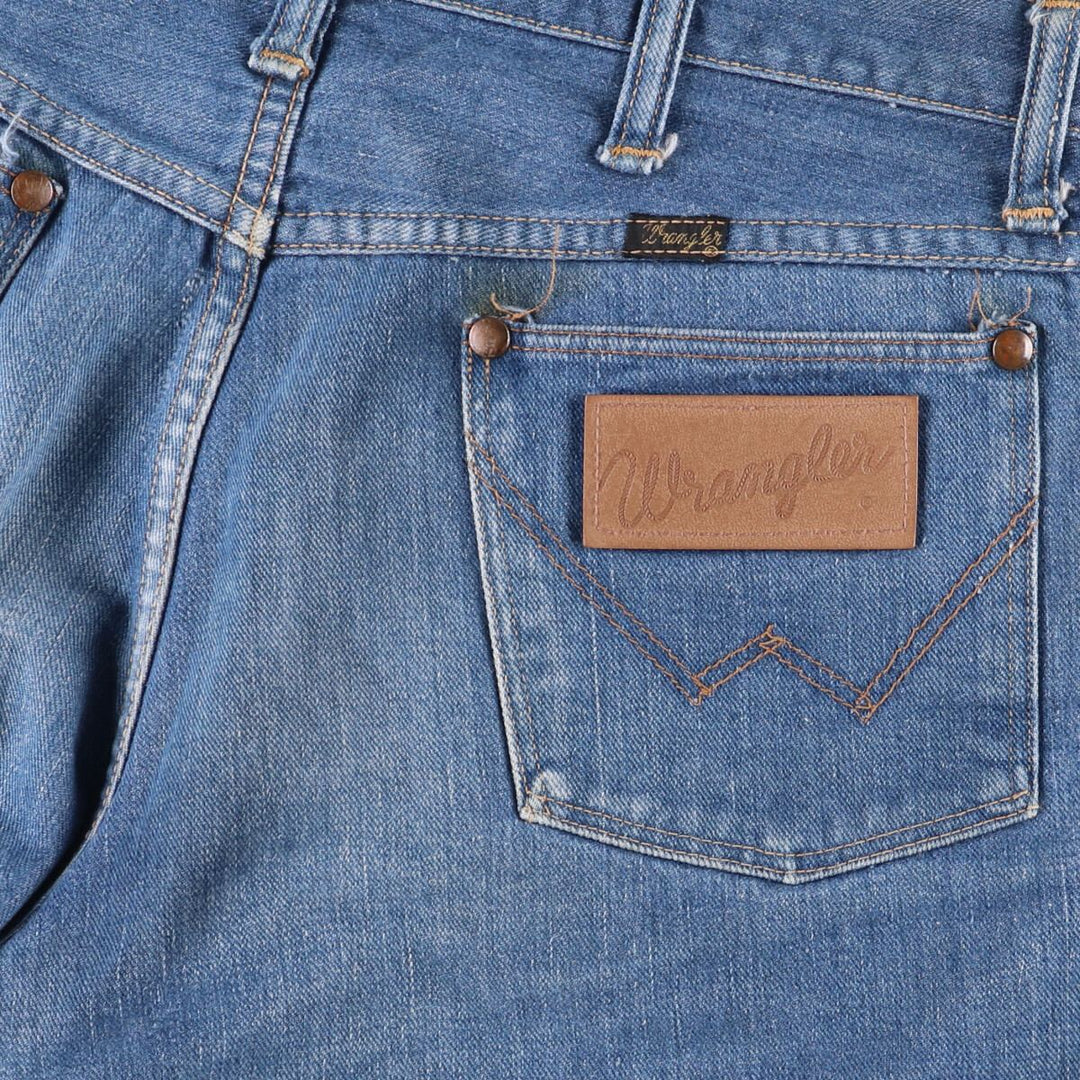 70s~80'S Wrangler Cut-off Denim Shorts, Made in USA, Men's, W30, Vintage unclear blue type Vintage Second Hand