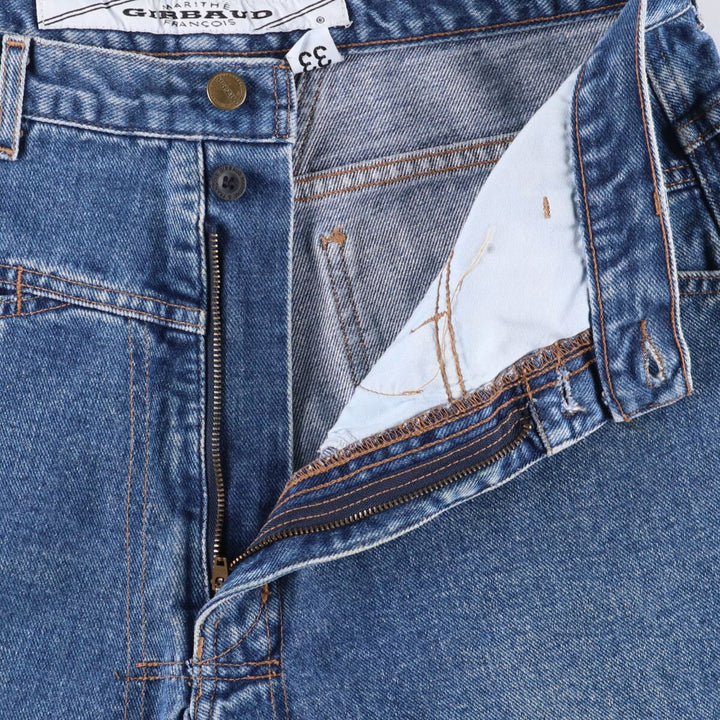 Marithe Francois Girbaud denim shorts, half pants, men's size w32 cotton blue type Vintage Second Hand