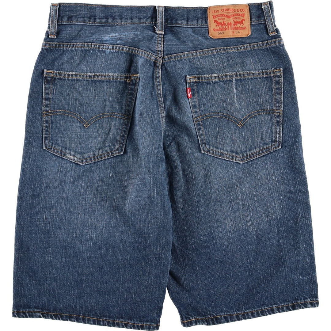 Levi's 569 denim shorts, half pants, men's size w36 cotton blue type Vintage Second Hand