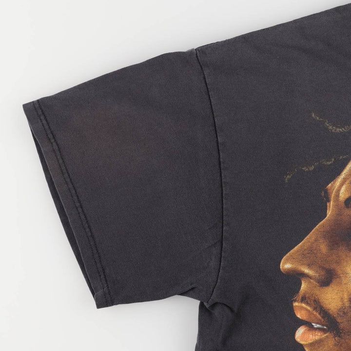 ZION ROOTSWEAR BOB MARLEY Band T-shirt, Made in USA, Men's XL cotton black type Vintage Second Hand