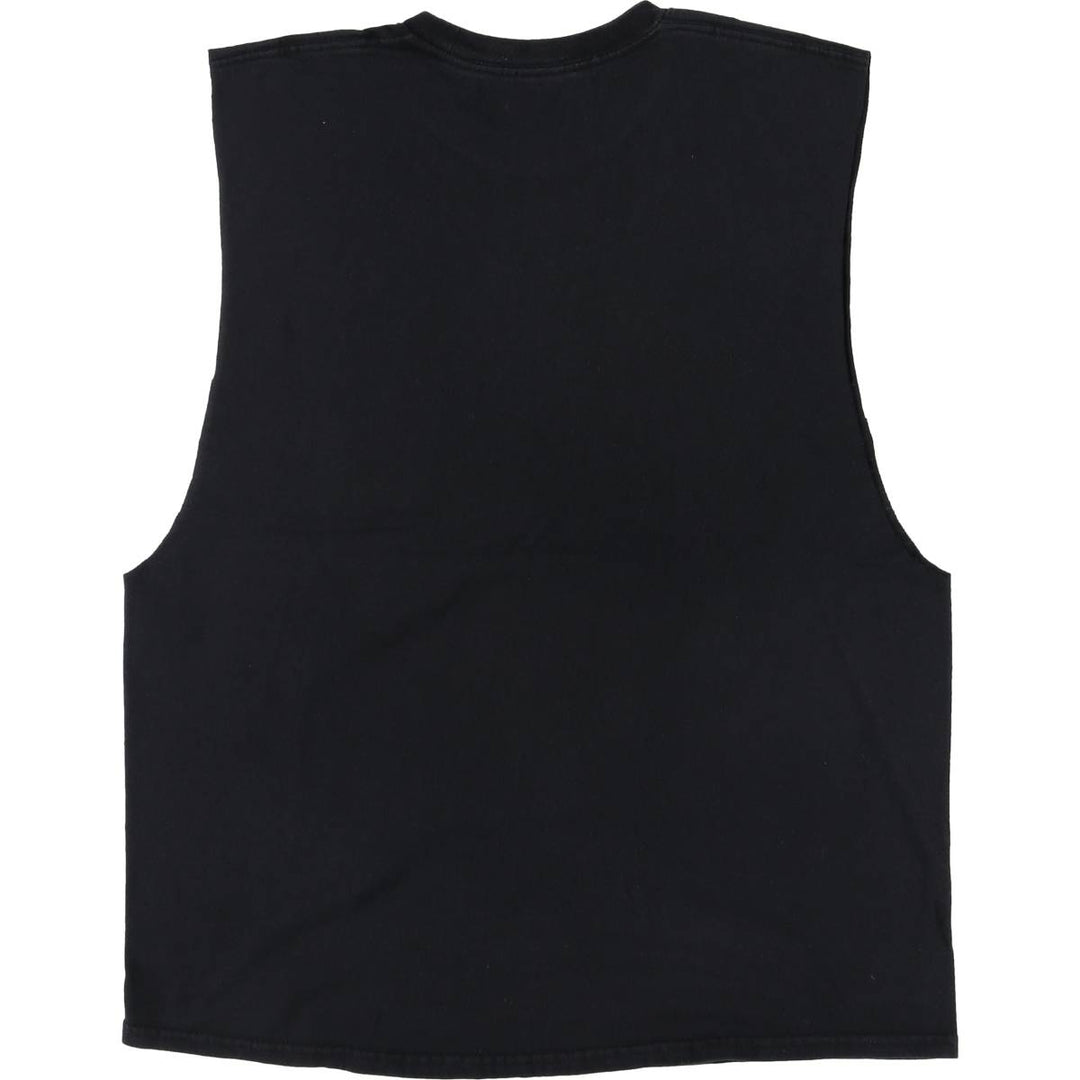 THE SMASHING PUMPKINS Smashing Pumpkins Cut-off Band T-Shirt Band Tee Men's L size cotton black type Vintage Second Hand
