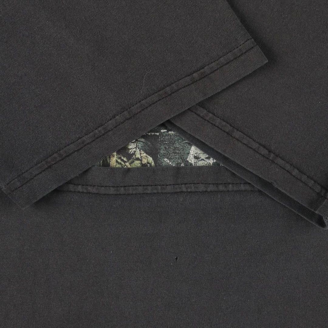 Hanes IRON MAIDEN Skull Pattern Band T-shirt Band Tee Men's L size cotton black type Vintage Second Hand