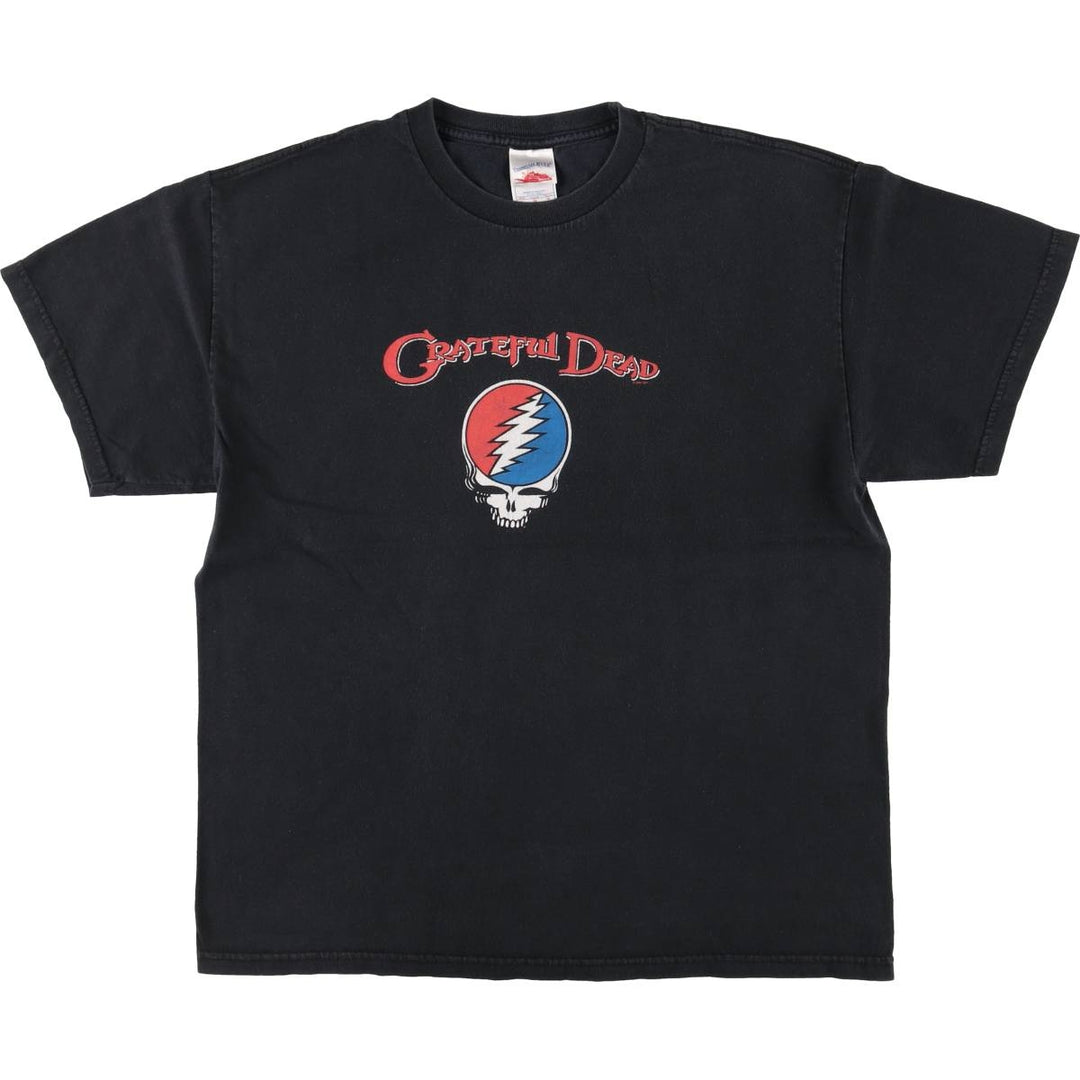 GRATEFUL DEAD Skull Pattern Band T-shirt Band Tee Men's L size cotton black type Vintage Second Hand