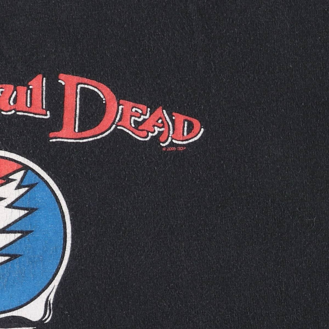GRATEFUL DEAD Skull Pattern Band T-shirt Band Tee Men's L size cotton black type Vintage Second Hand