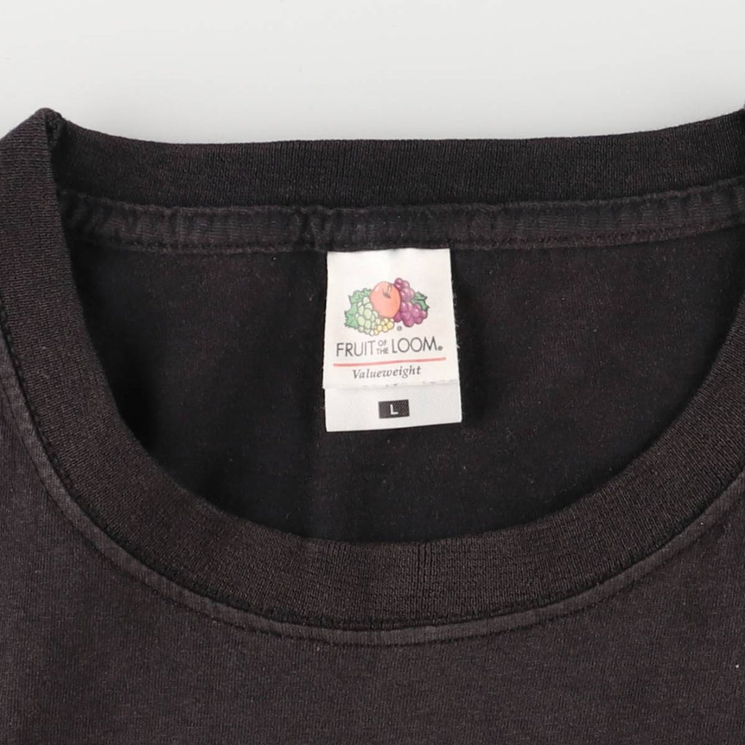 Fruit of the Loom FRUIT OF THE LOOM NIRVANA Band T-shirt Band Tee Men's L size cotton black type Vintage Second Hand
