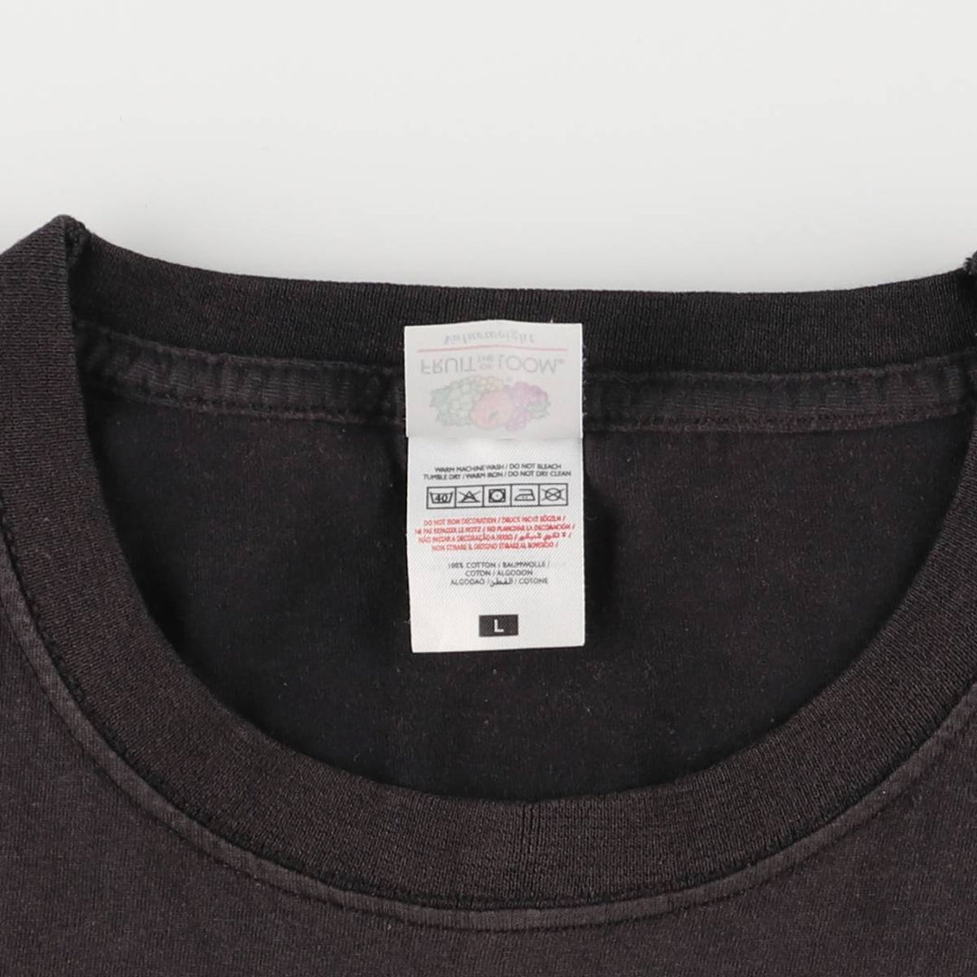 Fruit of the Loom FRUIT OF THE LOOM NIRVANA Band T-shirt Band Tee Men's L size cotton black type Vintage Second Hand