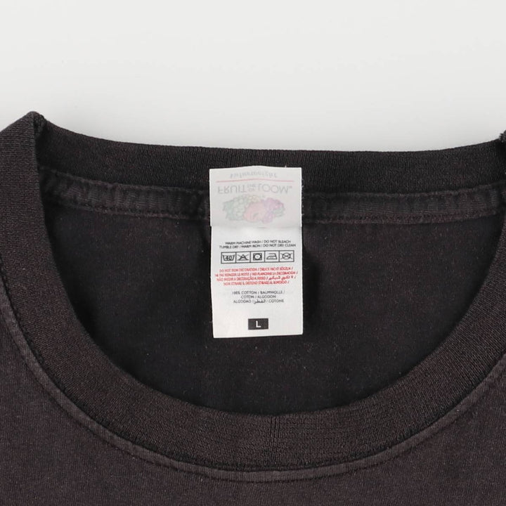 Fruit of the Loom FRUIT OF THE LOOM NIRVANA Band T-shirt Band Tee Men's L size cotton black type Vintage Second Hand