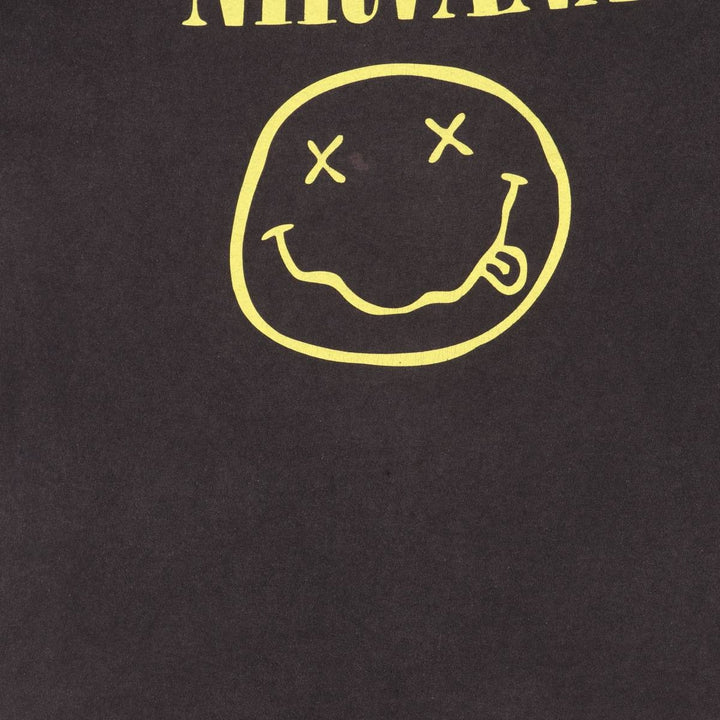 Fruit of the Loom FRUIT OF THE LOOM NIRVANA Band T-shirt Band Tee Men's L size cotton black type Vintage Second Hand