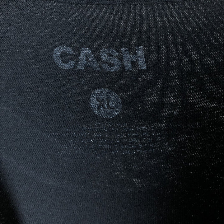 JOHNNY CASH Johnny Cash Band T-shirt Band T Men's XL size unclear black type Vintage Second Hand