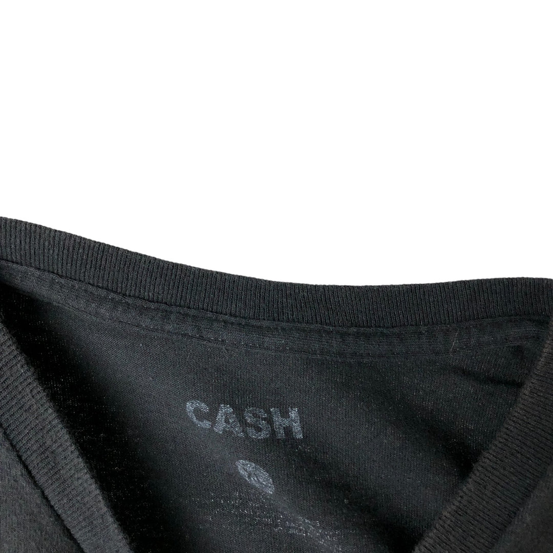 JOHNNY CASH Johnny Cash Band T-shirt Band T Men's XL size unclear black type Vintage Second Hand