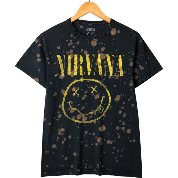 NIRVANA Nirvana Band T-shirt, Band T, Men's S size cotton black type Vintage Second Hand