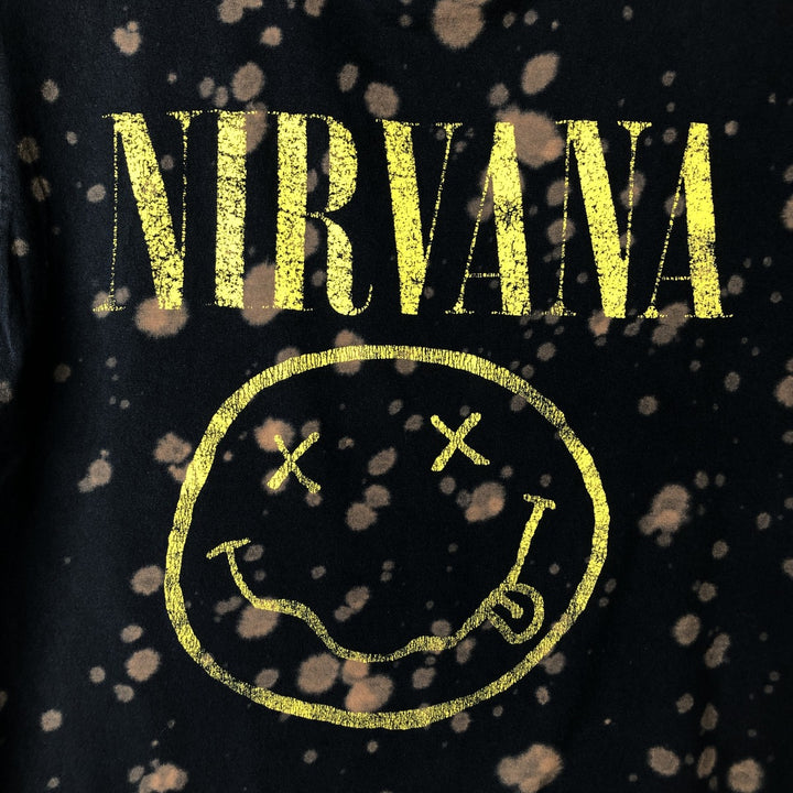 NIRVANA Nirvana Band T-shirt, Band T, Men's S size cotton black type Vintage Second Hand