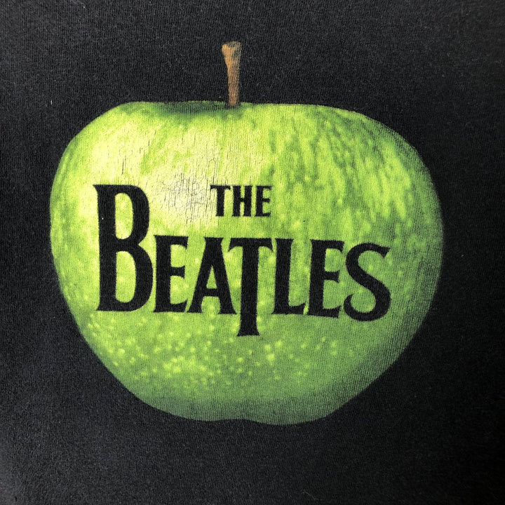 THE BEATLES Band T-shirt, Men's M size unclear black type Vintage Second Hand