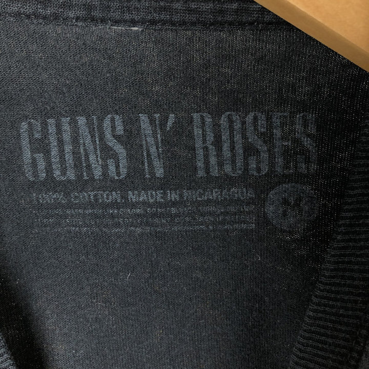 GUNS N' ROSES Guns N' Roses Band T-shirt Band Tee Men's M size cotton black type Vintage Second Hand