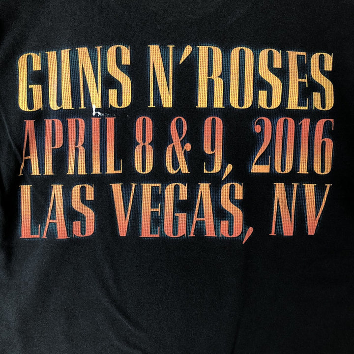 GUNS N' ROSES Guns N' Roses Band T-shirt Band Tee Men's M size cotton black type Vintage Second Hand