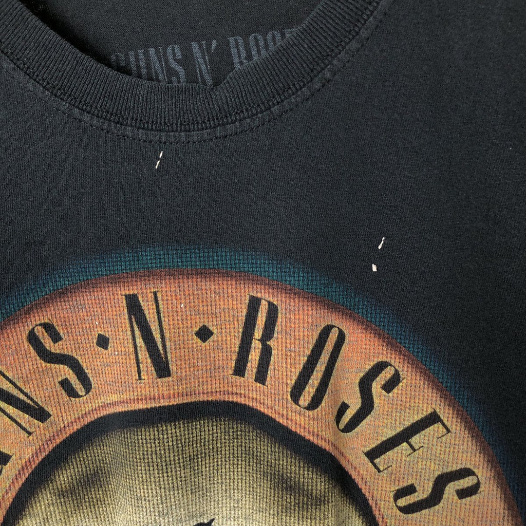 GUNS N' ROSES Guns N' Roses Band T-shirt Band Tee Men's M size cotton black type Vintage Second Hand