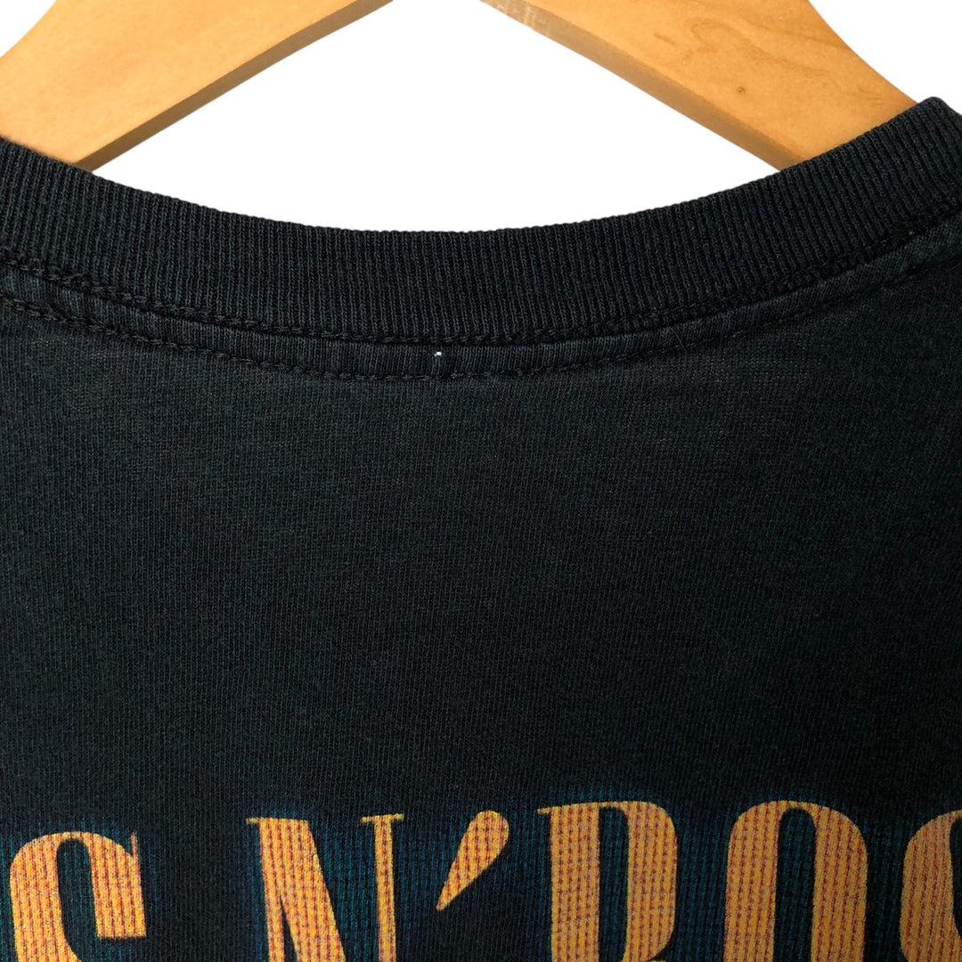 GUNS N' ROSES Guns N' Roses Band T-shirt Band Tee Men's M size cotton black type Vintage Second Hand