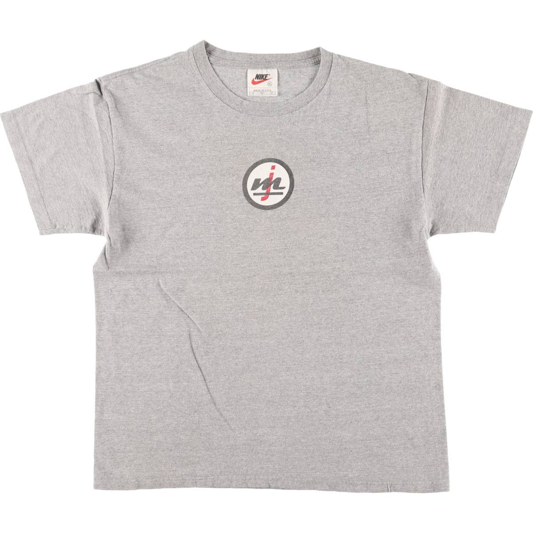 Nike NIKE Printed T-shirt Made in USA Men's XL size cotton gray type Vintage Second Hand
