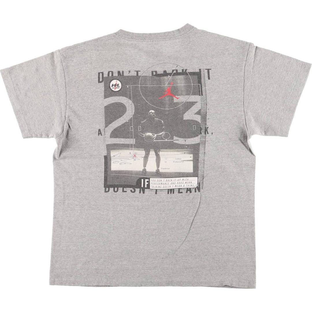 Nike NIKE Printed T-shirt Made in USA Men's XL size cotton gray type Vintage Second Hand