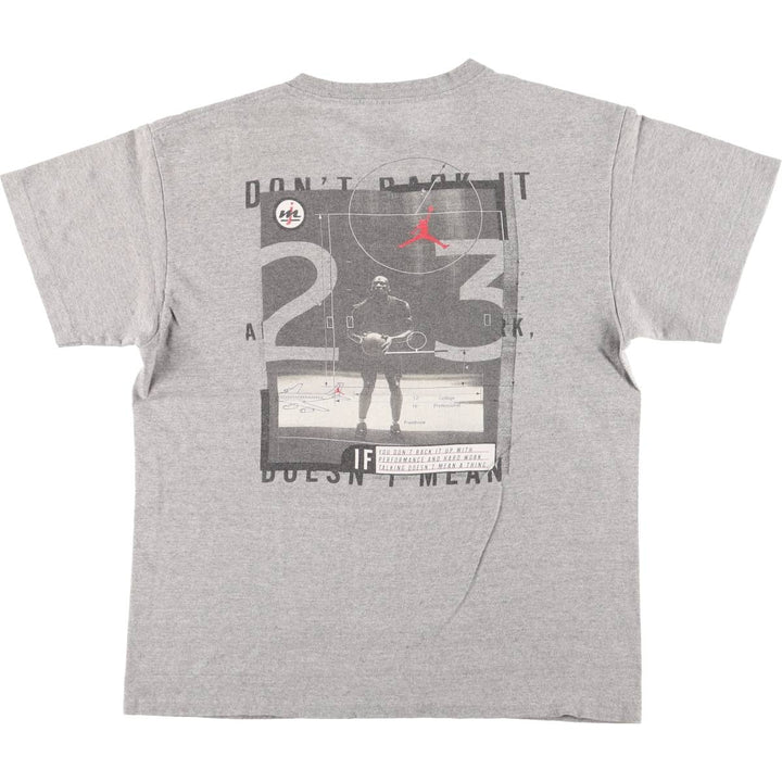 Nike NIKE Printed T-shirt Made in USA Men's XL size cotton gray type Vintage Second Hand