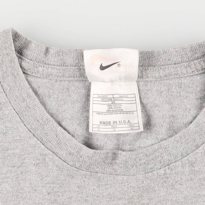 Nike NIKE Printed T-shirt Made in USA Men's XL size cotton gray type Vintage Second Hand