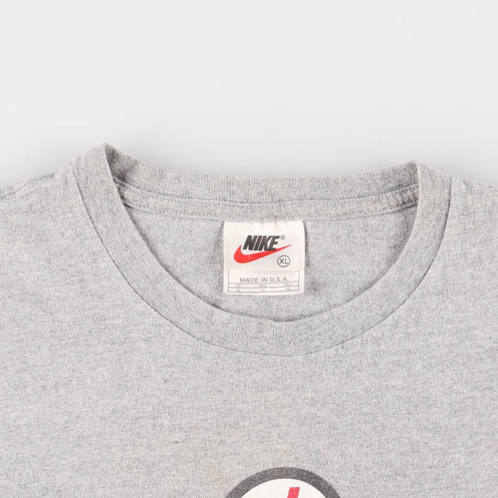Nike NIKE Printed T-shirt Made in USA Men's XL size cotton gray type Vintage Second Hand