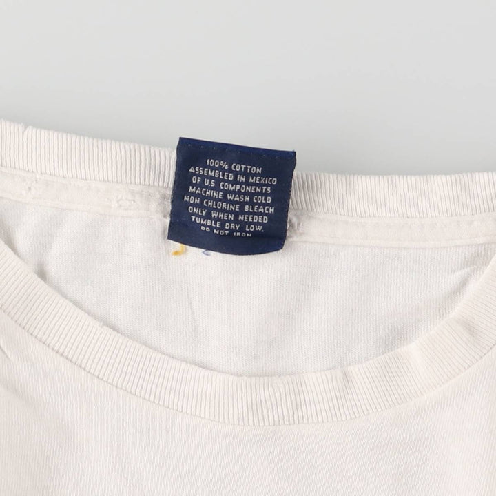 moss printed T-shirt, men's size M cotton white type Vintage Second Hand