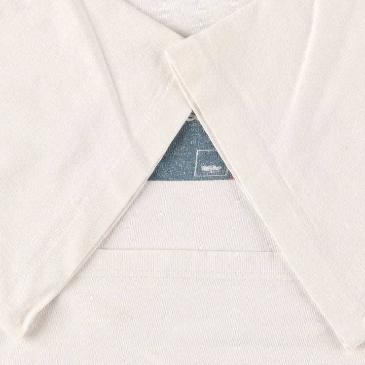 moss printed T-shirt, men's size M cotton white type Vintage Second Hand