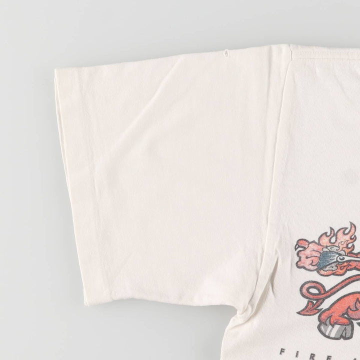 moss printed T-shirt, men's size M cotton white type Vintage Second Hand