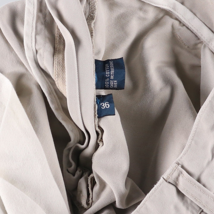 Ralph Lauren POLO by Ralph Lauren TYLER SHORT Two-pleat chino shorts, short pants, men's size W36 cotton Beige type Vintage Second Hand