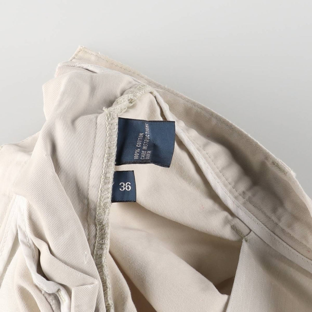 Ralph Lauren POLO by Ralph Lauren TYLER SHORT Two-pleat chino shorts, short pants, men's size W36 cotton Beige type Vintage Second Hand