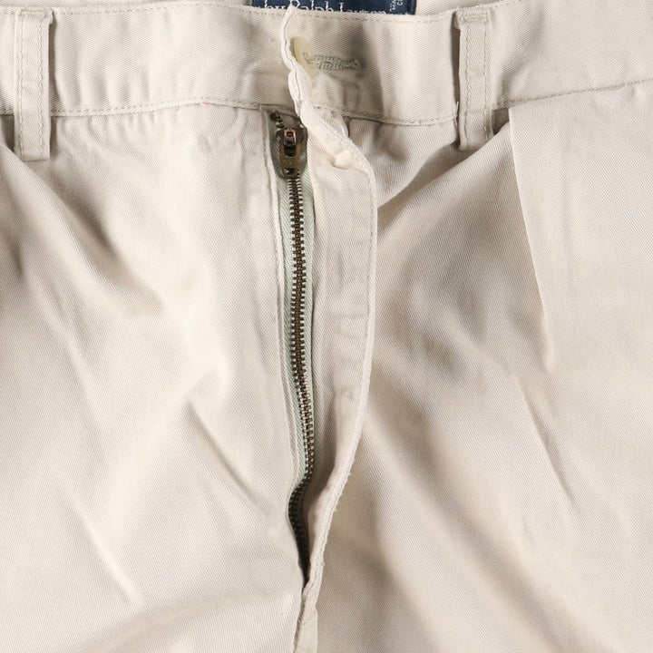 Ralph Lauren POLO by Ralph Lauren TYLER SHORT Two-pleat chino shorts, short pants, men's size W36 cotton Beige type Vintage Second Hand