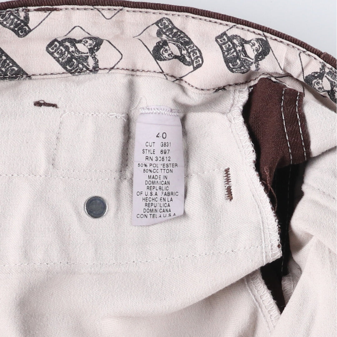 Ben Davis work pants for men, equivalent to w39 polyester brown type Vintage Second Hand