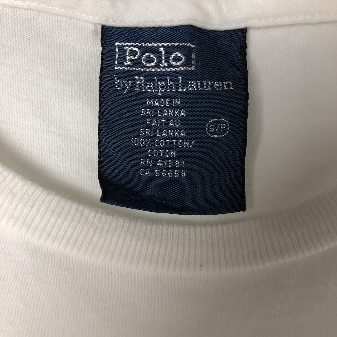 Ralph Lauren POLO by Ralph Lauren Polo Bear short sleeve printed T-shirt, men's size S cotton white type Vintage Second Hand