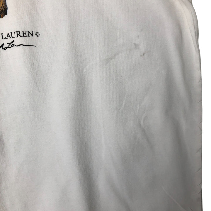 Ralph Lauren POLO by Ralph Lauren Polo Bear short sleeve printed T-shirt, men's size S cotton white type Vintage Second Hand