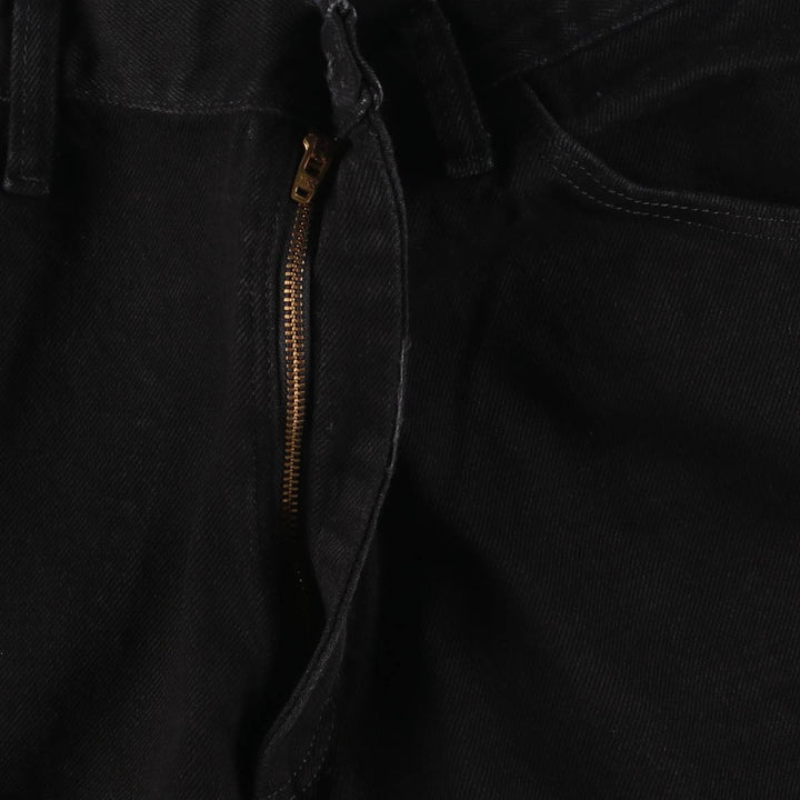 Wrangler Relaxed Fit Black Denim Shorts, Shorts, Men's, W37 cotton black type Vintage Second Hand
