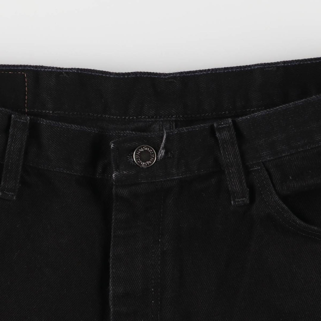 Wrangler Relaxed Fit Black Denim Shorts, Shorts, Men's, W37 cotton black type Vintage Second Hand