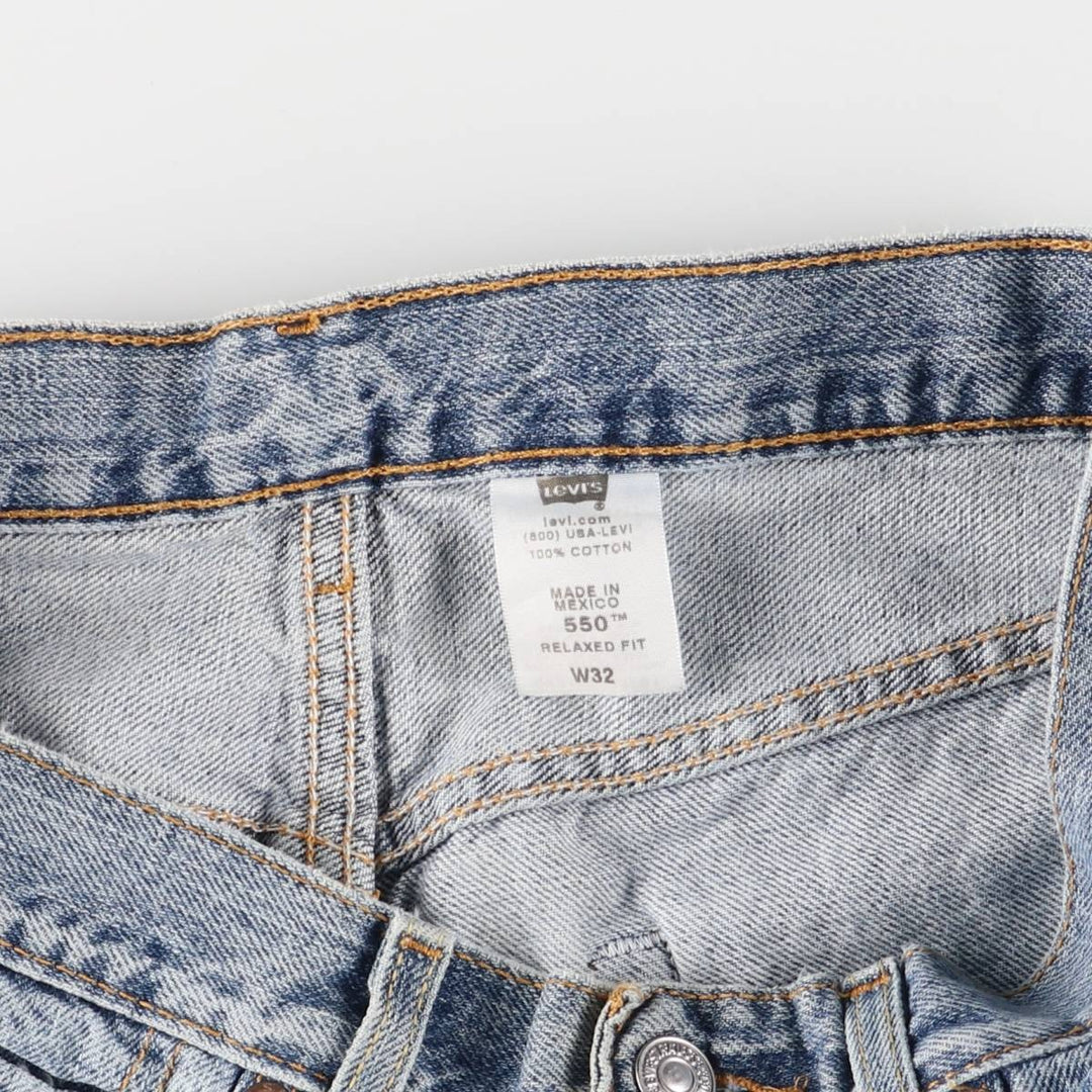 Levi's 550 Relaxed Fit Denim Shorts, Men's Size W33 cotton blue type Vintage Second Hand