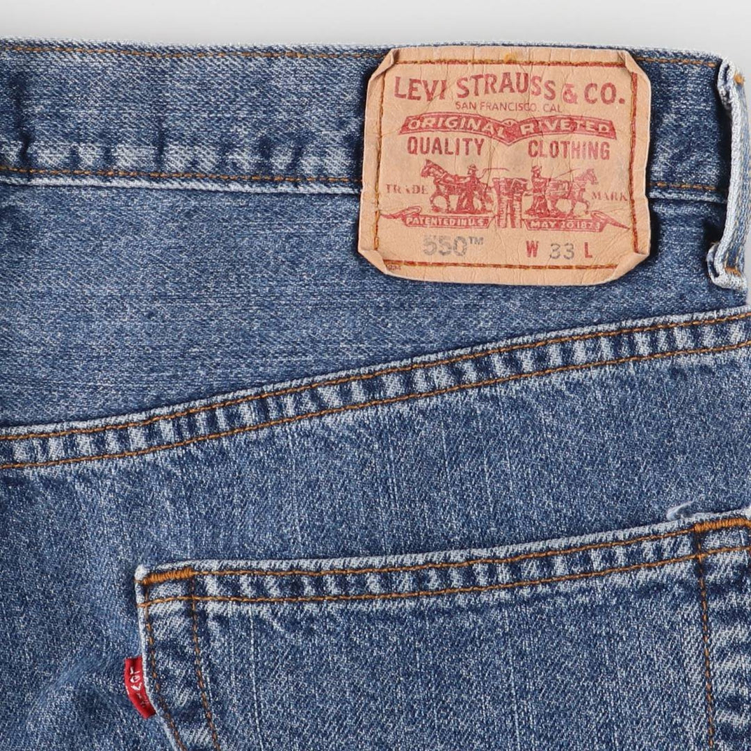 Levi's 550 Relaxed Fit Denim Shorts, Men's Size W34 cotton Indigo Vintage Second Hand