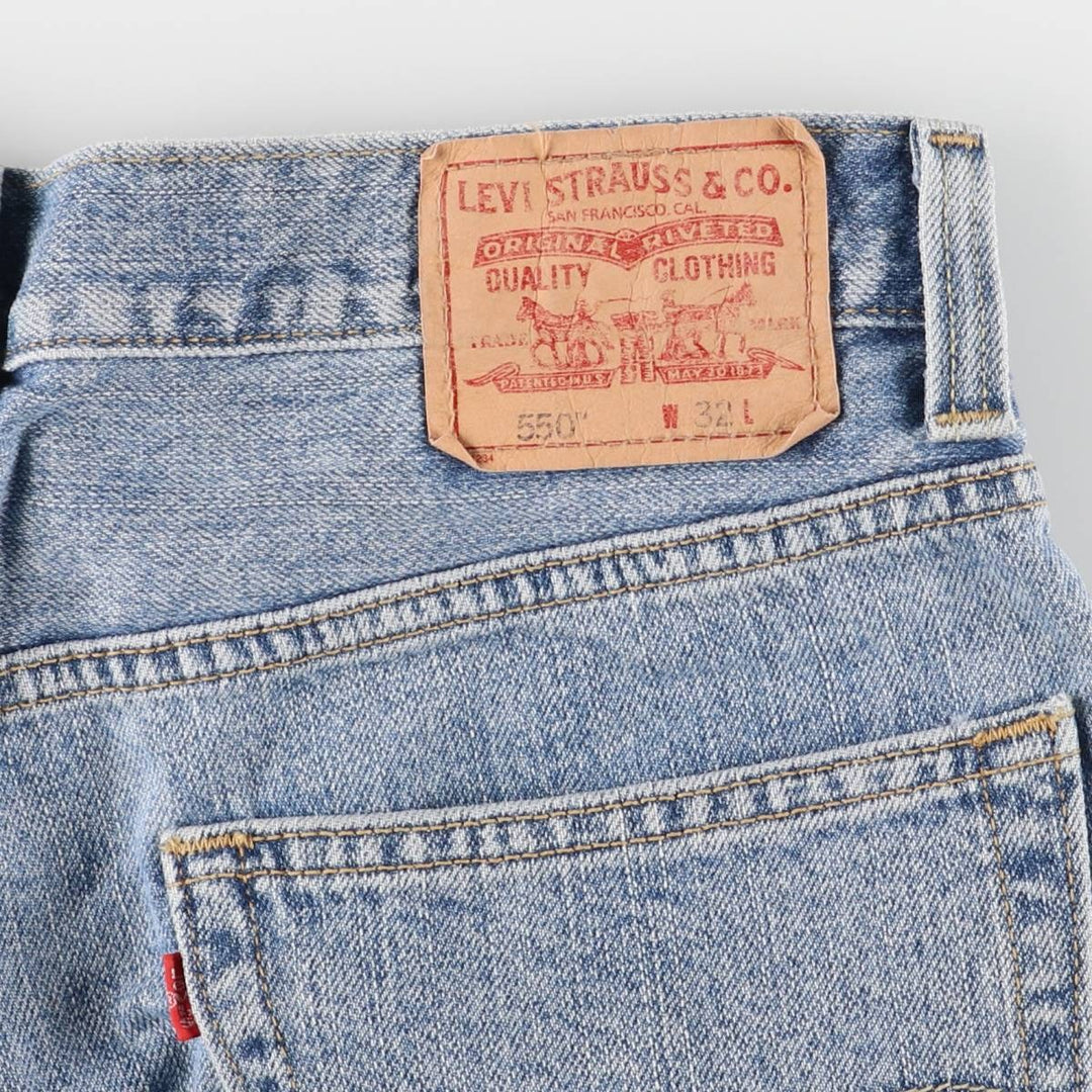 Levi's 550 Relaxed Fit Denim Shorts, Men's Size W34 cotton blue type Vintage Second Hand