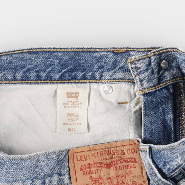 Levi's 550 Relaxed Fit Denim Shorts, Men's Size W34 cotton blue type Vintage Second Hand